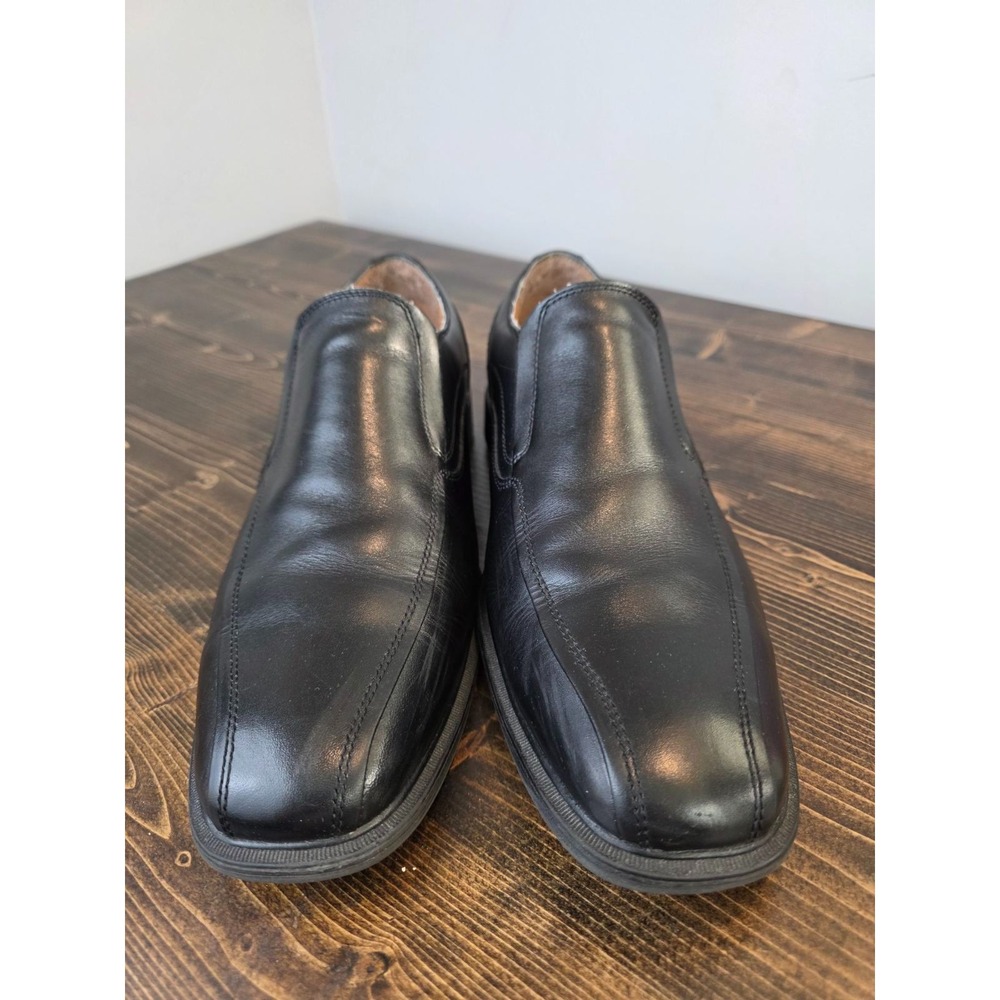 GH Bass & Co Glenn Men's Dress Shoes Size 11.5 M Black Leather Slip On Loafers - Picture 4 of 13